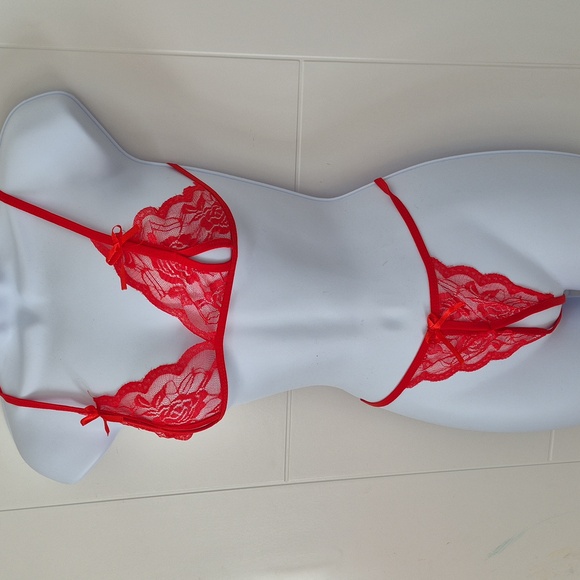 Crotchless Open Nipple Bra Panty Lingerie set S/M - Picture 1 of 7
